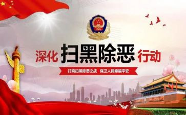 扫黑除恶半年度工作总结8篇