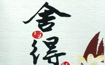 舍与得心得体会7篇