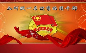 优秀团干申报事迹材料5篇