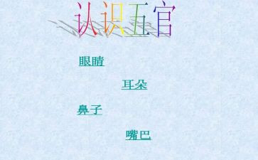 五官小班语言教案8篇